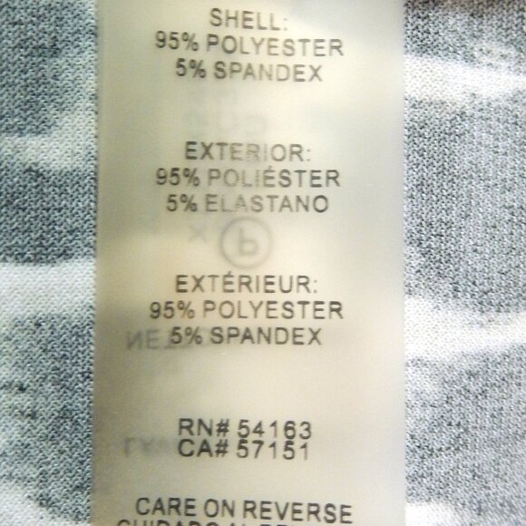 Calvin Klein Black White & Taupe Sleeveless Knotted V-Neck 1X Career Shell EUC - Picture 9 of 10